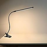 Eyocean Leselampe Buchlampe, Schreibtischlampe LED Büro Tischleuchte 3 Farb- und 10 Helligkeitsstufen dimmbar, Netzteil Inklusive, Arbeitsplatzleuchten, LED Leselampe mit Klammer