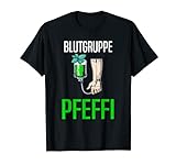 Blutgruppe Pfeffi - Pfefferminz Suff Saufen Pfefferminzlikör T-Shirt