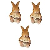 Happyyami 3 STK Kaninchen-verzierung Frosch Figur Im Freien Teich Feenhaftes Gartenhaus Außen Tür Feengarten Zubehör Kleine Enten Zum Verstecken Terrasse Hasenlampe Wolf H