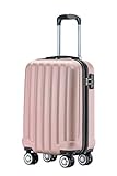 BEIBYE TSA-Schloß 2080 Hangepäck Zwillingsrollen neu Reisekoffer Koffer Trolley Hartschale Set-XL-L-M(Boardcase) (Rosa Gold, M)