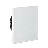 Navaris Touch Lichtschalter Wandschalter - haptische Oberfläche - Licht Berührungsschalter mit Glas Panel - Design Schalter einfach in Weiß