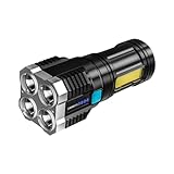Gadpiparty 1Stk Taschenlampe mit starkem Licht Lumen Mini-LED-Taschenlampe tragbar USB led- taschenlampe multifunktionale taschenlampe High-Light-Taschenlampe kompakte Taschenlampe Abs Black