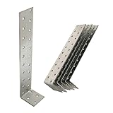 OMIdeas 200 x 40 x 40 Flachstahlanker Zuganker Betonflachanker, Silber Verzinkt / 5 Stück