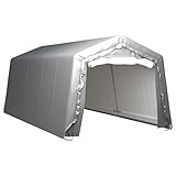 vidaXL Lagerzelt UV-beständig Industriezelt Zelthalle Weidezelt Zelt Zeltgarage Foliengarage Unterstand Lagerhalle 300x600cm Stahl G