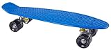 For Sport Mini-Skateboard (Blau) Skateboard 55 cm Mini Cruiser ABEC 7 Kugellager Retro Stil Rollen Komplett fertig montiert