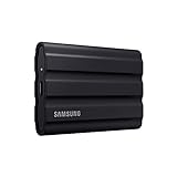 Samsung Portable SSD T7 Shield (MU-PE1T0S/EU), 1 TB, USB 3.2 Gen.2, 1.050 MB/s Lesen, 1.000 MB/s Schreiben, robuste externe Festplatte für Mac, PC, Smartphone und Spielekonsole, Schwarz