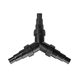 DONGKER 3-Wege-Ventil, Y-Verteiler Wasserverteiler 25/32/38 mm (1'/1 1/4' /1 1/2') Stufentülle für Teichpumpen-Filterbecken und Wasserläufe