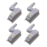 OSALADI LED Hinge Lampen Für Schrankbeleuchtung Warmlicht Für Küchenschränke Und Kleiderschränke Energieeffiziente öbelbeleuchtung Batteriefrei Einfach Zu I