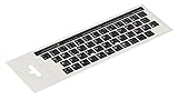 Lacerto® | 14x14mm Russisch-Deutsche Aufkleber für PC/Laptop & Notebook Tastaturen mit mattem kratzfestem Laminat | Farbe: Rot-Schwarz (Nicht transparent)