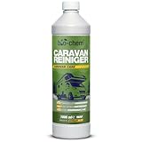 bio-chem Caravan- und Wohnmobil-Reiniger - Extra Starkes Konzentrat - 1000 ml - Reiniger für Wohnmobile, Wohnwagen, Vorzelte, Regenstreifenentferner - Made in DE