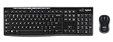 Logitech MK270 Kabelloses Set mit Tastatur und Maus für Windows, Englishes QWERTY-Layout - Schwarz