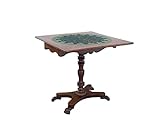 Antiker Karten-Spieltisch um 1900 aus Nussbaum | Beistelltisch Tisch | aufklappbar 80x76x40/80 cm (10267)