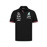 MERCEDES AMG PETRONAS Formula One Team - Offizielle Formel 1 Merchandise Kollektion - 2022 Team Polo - Schwarz - Herren - XXL