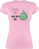 Sprüche Statement mit Spruch - Der frühe Vogel kann Mich mal - M - Rosa - Comic Tshirt Damen - L191 - Tailliertes Tshirt für Damen und Frauen T-Shirt