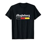 Magdeburg Stadt Deutschland Flagge Heimat Souvenir Magdeburg T-S
