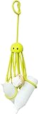 Formverket Octopus Shampoohalter, Duschgelhalter ohne Bohren, Oktopus zum Hängen mit 9 verstellbaren Schlaufen aus Latex, grün