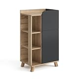 Vicco Unterschrank Karen, Anthrazit/Sonoma, 50 x 90 cm mit Tür und Schub