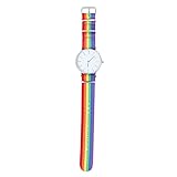 Balacoo Regenbogen Entwickelt Uhr,Mode Quarzuhr Handgelenk Dekoration für Männer Und Frauen (Silber)