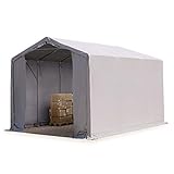 TOOLPORT Zelthalle 3x6m / 3m Seitenhöhe Garage Industriezelt Lagerhalle PVC Plane 850 N wasserdicht g