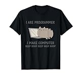Katze Computer Kätzchen Informatik Informatiker Geschenk T-Shirt