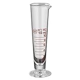 iplusmile Messbecher 10 Ml Glas-Messzylinder für Labor-Konusbecher-Messflüssigkeit mit Ausguss-Weithals-Glaswaren mit Einer Metrischen Skala Messbecher Glas
