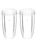 QWORK® 2er-Pack 32OZ Entsafterbecher Ersatzteile Kompatibel mit NutriBullet Elektrischer Mixer 900W / 600W