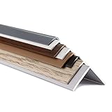 TJ Winkelleiste PVC'Braun“ / Winkelprofil 10x10 mm/Eckschutzprofil für Kanten & Fenster/Treppenwinkel stoßfest / 2 m Kunststoff Winkelprofil Leiste
