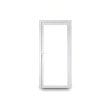 Werkzeugbilligercom Nebeneingangstür - 2-fach-Verglasung - 60mm Profil - Ganzglas - innenöffnend - Weiß - BxH: 1100 x 2200 mm - DIN Link