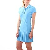 Sportkind Mädchen & Damen Tennis, Hockey, Golf Polokleid mit UV-Schutz, Kurzarm, hellblau, Gr. 152