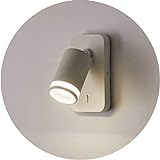 Topmo-plus wandlampe mit schalter/wandstrahler innen/wandspot/wohnzimmerlampe 1 flammig inkl. 1 X 5W GU10 Glühbirne weiß/warmweiß