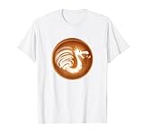 Coffee Art Latte Espresso Barista Zeichnung Kaffeetasse Drachen T-Shirt