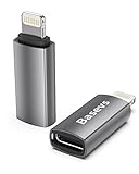 [Apple MFi Zertifiziert] Basevs Lightning auf USB C Adapter für USB-Typ-C-Kabel 18 W PD Schnellladefunktion kompatibel mit iPhone iPad iPod - 2 Pack
