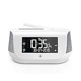 Hama Radiowecker mit Stereo-Digitalradio, Bluetooth, USB-Ladefunktion, DR36SBT (digitales Uhrenradio, 2 Weckzeiten, Wochenendfunktion, automat. Helligkeitsregulierung) DAB/DAB+ Weckradio Weiß