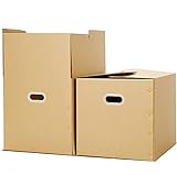 ZXPPL [Verpackung 5 Stück] Büroakten-Aufbewahrungsbox, Kraftkarton, Schwerer doppellagiger Tapetenkarton, Firmenumzug, Express-Postfach, brauner Karton