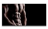 Leinwandbild 120x60cm Sexy Männerkörper Bodybuilder Sixpack Muskeln Kraftvoll