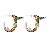 Ohrringe Hier Rein Da Raus Ohrringe Kolibri Cute Oil Flying Painting Kolibri Ohrringe Ohrringe Jungs Totenkopf