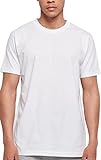 Build Your Brand Herren Basic Round Neck T-Shirt, White, 3XL