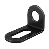 JVEIWAD 10 Stück Eckwinkel verstellbar, Eisen-Metall-L-förmiger rechter Winkel, kompatibel mit Regalstützen, Board-Verbindungen usw(Black 10PCS)