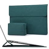 HYZUO 13 Zoll Laptop Hülle Laptophülle Laptoptasche mit Standfunktion Kompatibel mit MacBook Air 13 M2/A2681 M1/A2337 2023-2018, MacBook Pro 13 M2/A2686 M1/A2338 2023-2016, Surface Pro 9/8, Dunkelgrün