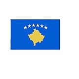 stormflag Kosovo Flagge (90cmx150cm) Polyester Pongee 90g mit Ösen mit Doppelnadel genäht.