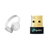 JBL Tune 510BT – Bluetooth Over-Ear Kopfhörer in Weiß – Faltbare Headphones mit Freisprechfunktion & TP-Link UB500 Nano USB Bluetooth 5.0 Adapter Dongle (für PC Laptop Desktop Computer)