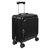 XUEMANSHOP Koffer, 18 Zoll Rollkoffer Reisekoffer mit 4 Räder und 3 Stelliges Zahlenschloss, 47L, Tragfähigkeit 30kg, für Reisen, Geschäftsreisen, Urlaub (Schwarz)