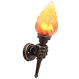 VOMI LED Fackel Wandlampe Flamme Wandleuchte Innen Außen Wandbeleuchtung Aussenleuchte Flurlampe Deko-Beleuchtung für Loft Wohnung Landhaus Korridor Treppenhaus Flur Balkon Schlafzimmerlamp