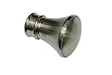 Gardinia Endknopf, Aluminum, Edelstahl-Optik, Windsor Konus, 2
