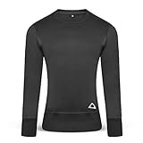 hs pro Activewear Damen Kompressionsshirt Schwarz | Dry Fit Langarm Laufen Athletic T-Shirt Workout Tops, Schwarz , XS