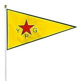Fyon People s Protection Units YPG, offizieller bewaffneter Flügel des kurdischen Obersten Komitees, Banner Landschaft, 90 x 152