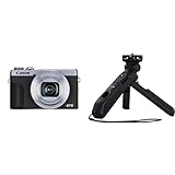Canon PowerShot G7 X Mark III Digitalkamera (20,1 MP, 4,2-Fach optischer Zoom, 7,5cm (3 Zoll) LCD-Touchscreen klappbar, DIGIC 8, 4K), Silber & Griffstativ HG-100TBR