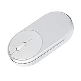 Jinyi Optische Maus, 2,4 GHz kabellose aufladbare -Maus Glänzende und stoßfeste äußere Plug-and-Play-aufladbare Maus für das Büro zu Hause(Silber grau)