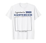 Herren Jugendweihe Konfirmation 2021 Gästebuch Jugendliche Jungen T-Shirt