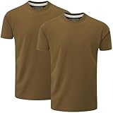 Charles Wilson 2er Packung T-Shirts mit Rundhalsausschnitt (L, Olive (0824))